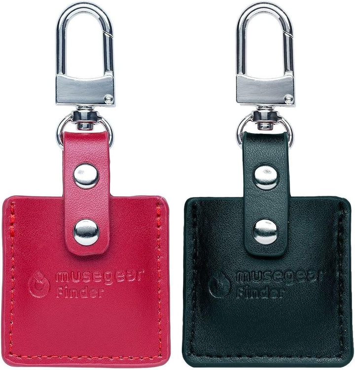 musegear Essentials: Schlüsselfinder mit Bluetooth App aus Deutschland I Special Bundle: Ledertasche