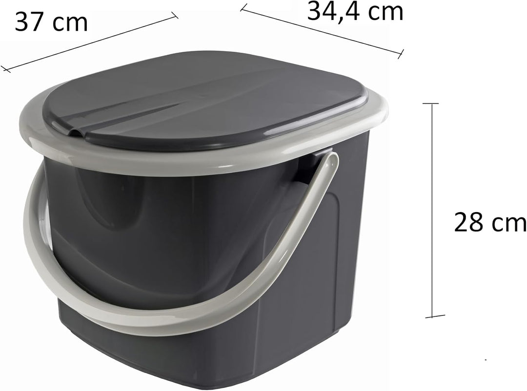 BranQ - Home essential 100% recycelt Kunststoff PP, Ökologisch, Mobile Campingtoilette 15,5 Ltr mit