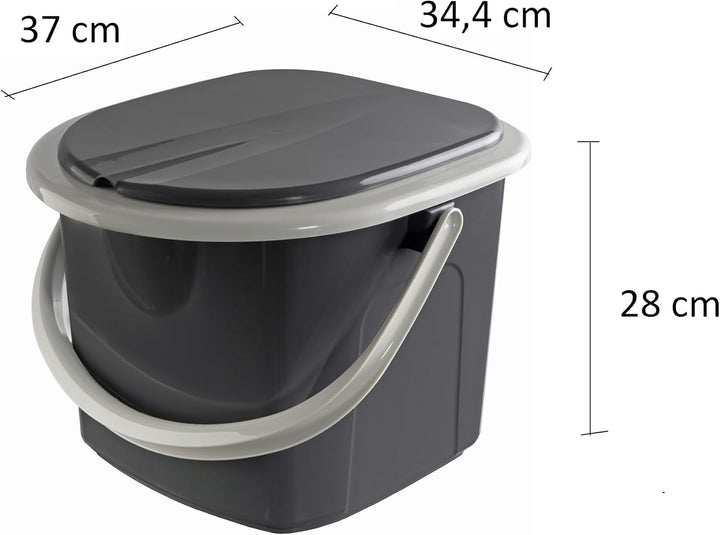 BranQ - Home essential 100% recycelt Kunststoff PP, Ökologisch, Mobile Campingtoilette 15,5 Ltr mit
