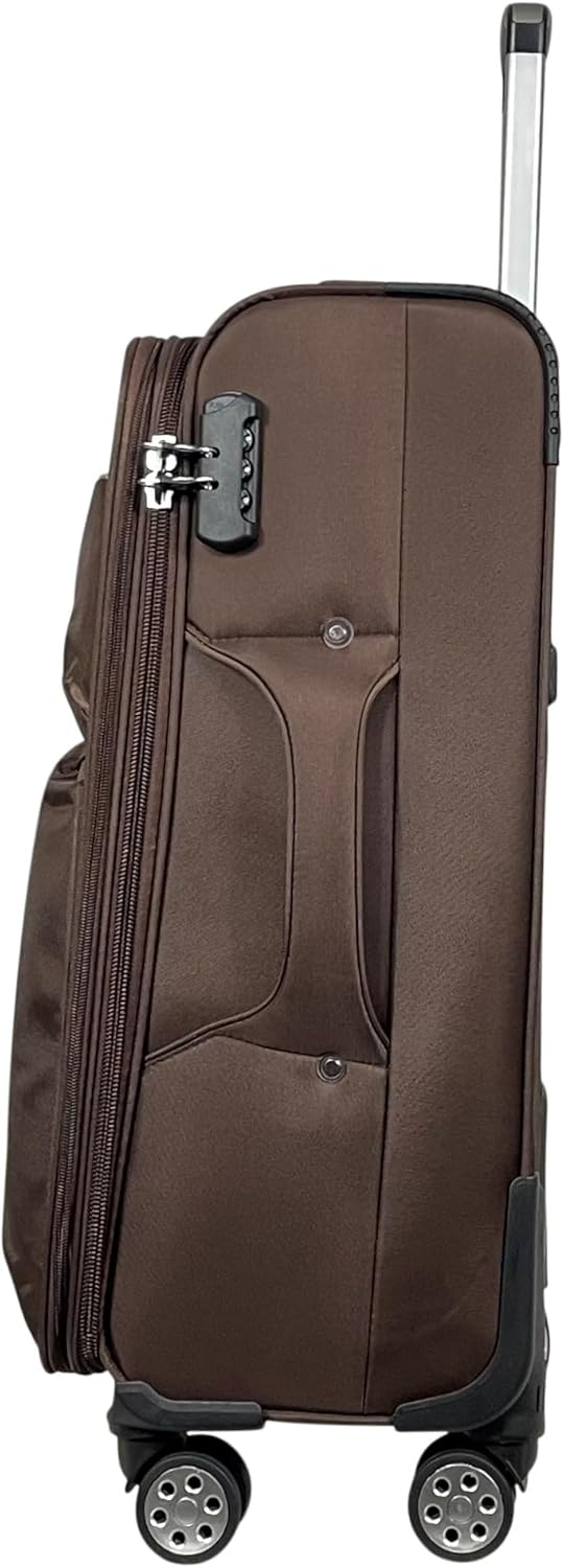 MY TRAVEL BAG Stoffkoffer Reisekoffer Trolley Tasche (M/L/XL/XXL oder 4er Set (Braun, M (Handgepäck)