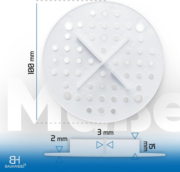 Bauhandel24 Fugenkreuze 3mm für Terrassenplatten Plattenlager Auflage Pads mit Teller Aussenbereich