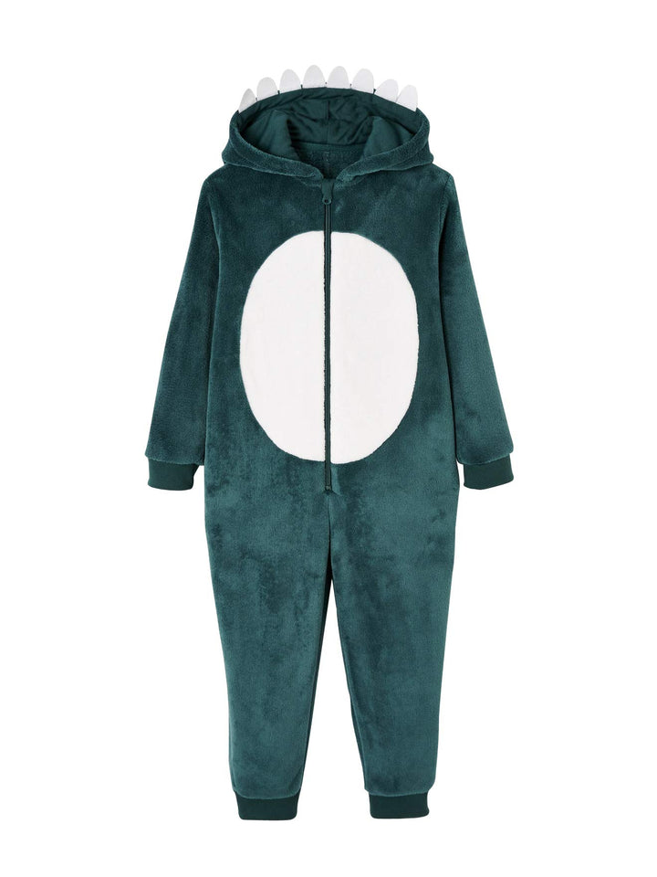 Vertbaudet Plüsch-Overall, Onesie Dinosaurier Vert 86, Vert 86