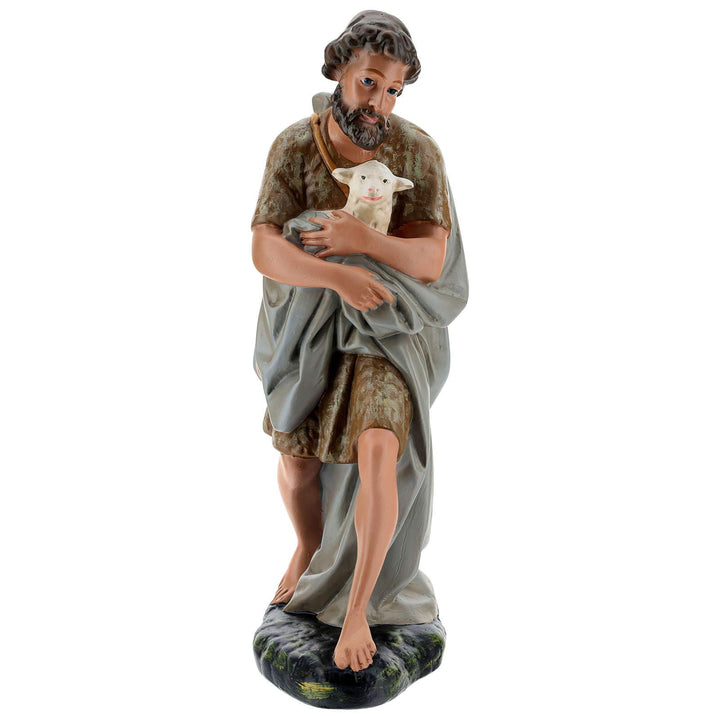 Holyart Hirte mit Schaf Krippen handbemalt von Arte Barsanti, 40 cm