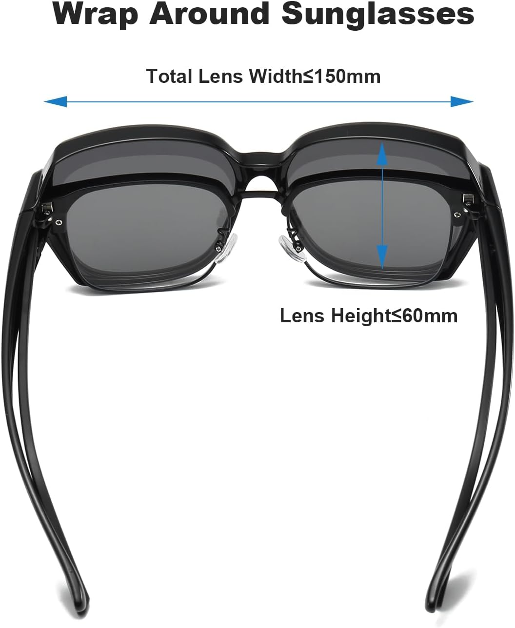 Polarisiert Sonnenbrille Über Normale Brille - Überzieh Sonnenbrille Damen mit UV400 Sonnenüberbrill
