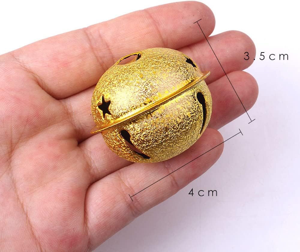 Wambere 50 Stück 4cm Glöckchen zum Basteln,Glöckchen,Weihnachtsglöckchen,Rostschutz Glöckchen, Metal