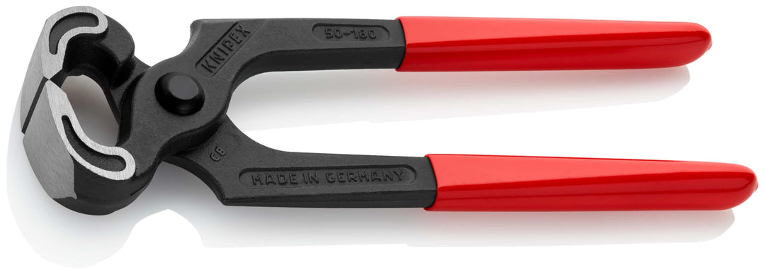 KNIPEX Kneifzange mit Kunststoff überzogen 180 mm, 50 01 180 180 mm Griffe mit Kunststoffhüllen, Rot