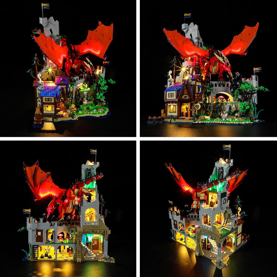 BRIKSMAX LED-Licht für Lego Dungeons & Dragons: Die Sage vom Roten Drachen 21348 - Kompatibel mit Di