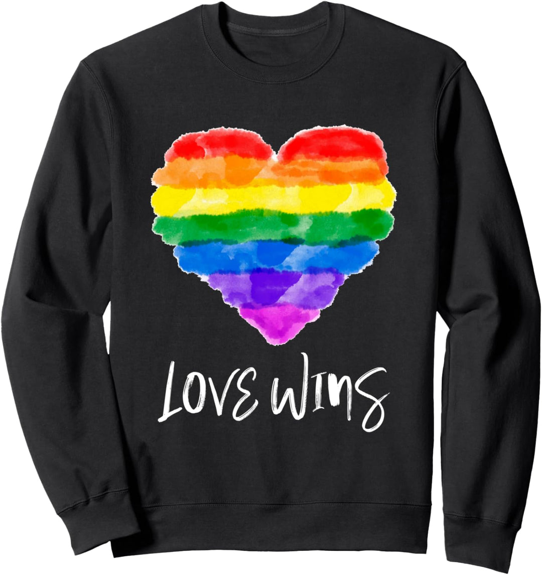 Love Wins LGBT Pride Heart Flag Pride Month Equality Sweatshirt