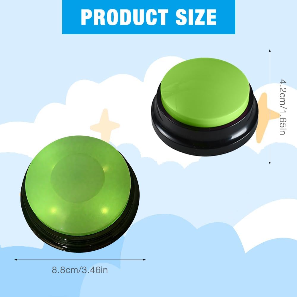 Buzzer mit Aufnahmefunktion, 6 Stück Haustier Talking Training Antwort Buzzer, Haustier Ausbildung T