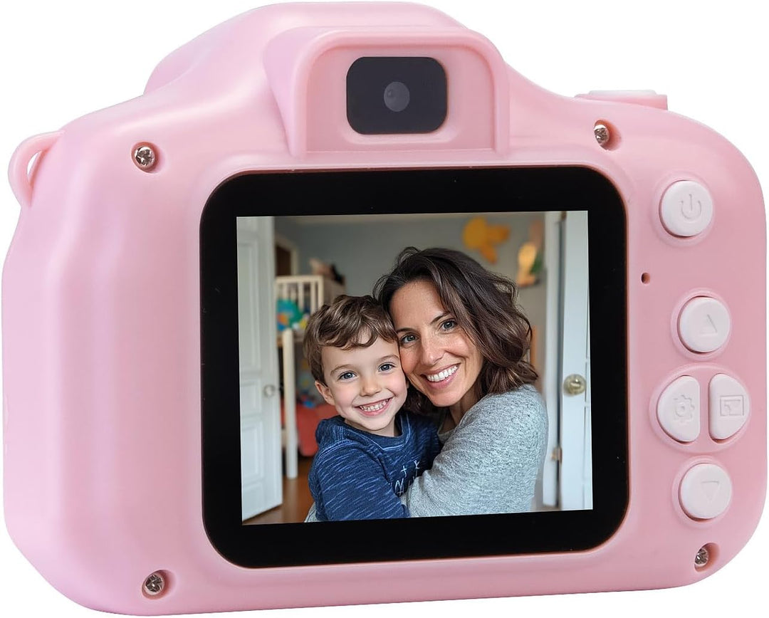 Kinderspiel-Kamera: 2er-Set Selfie-Kinderkameras, 2''-IPS-Display, 1080p, Einhorn-Hülle (Kinder-HD-K