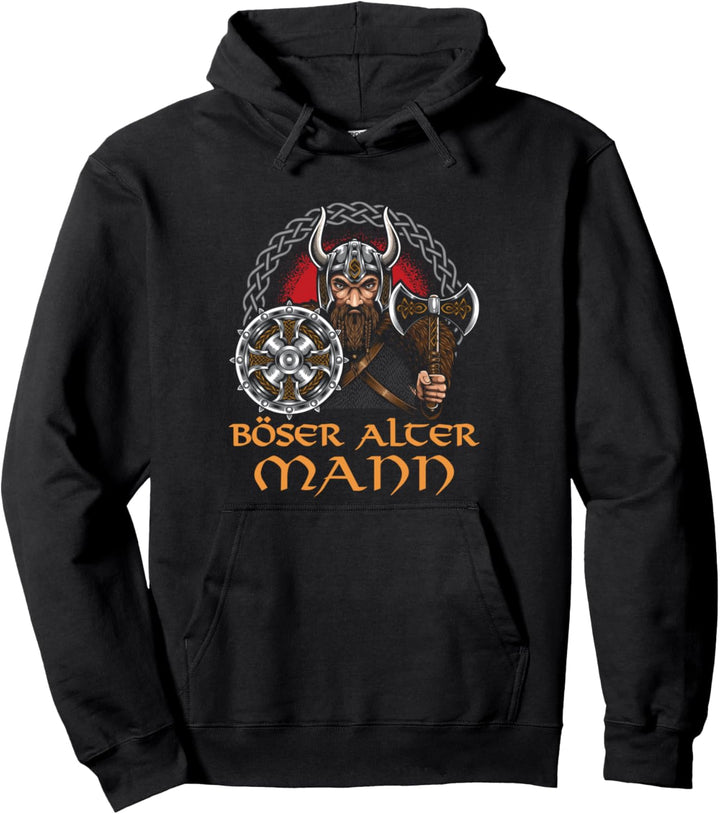Böser alter Mann Grossvater Opa Wikinger Vintage Pullover Hoodie