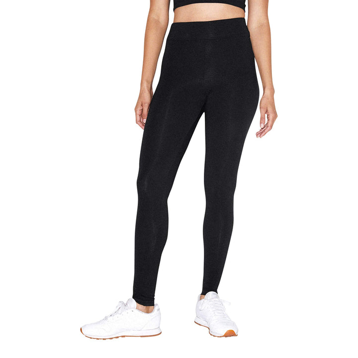 American Apparel Damen Cotton Spandex Jersey High-Waist Leggings S Schwarz, S Schwarz