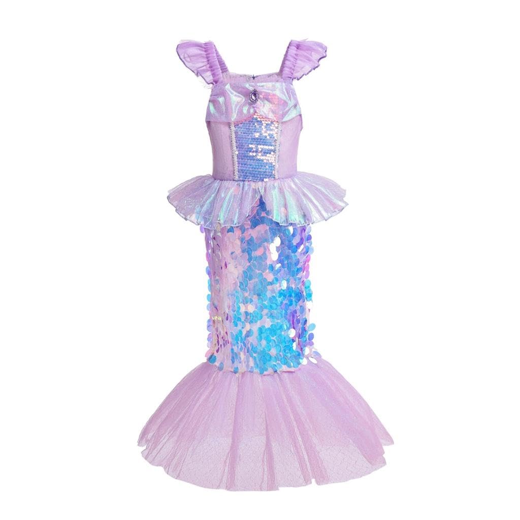 Lito Angels Prinzessin Meerjungfrau Arielle Kostüm Kleid Verkleidung mit Zubehör für Kinder Mädchen