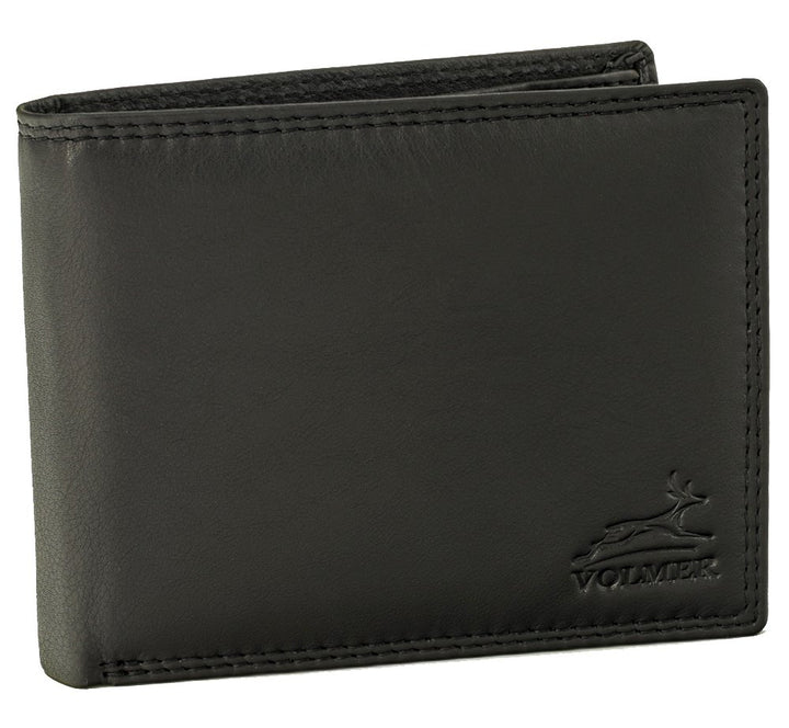 Fa.Volmer ® Leder Geldbörse Herren mit RFID-Schutz - extra-stabile Doppelnaht - 6 Fächer für Kreditk