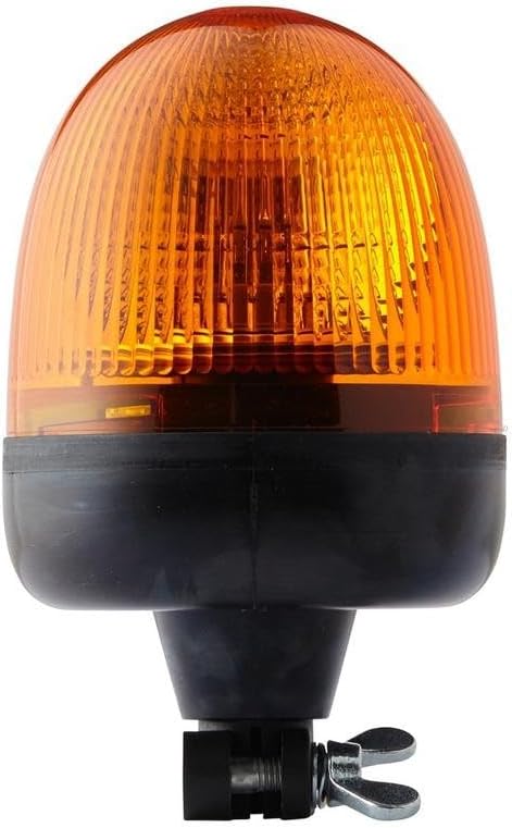 HELLA - Halogen-Rundumkennleuchte - Rota Compact - 12V - gelb - Rohrstutzen, flexibel - Menge: 1 - 2