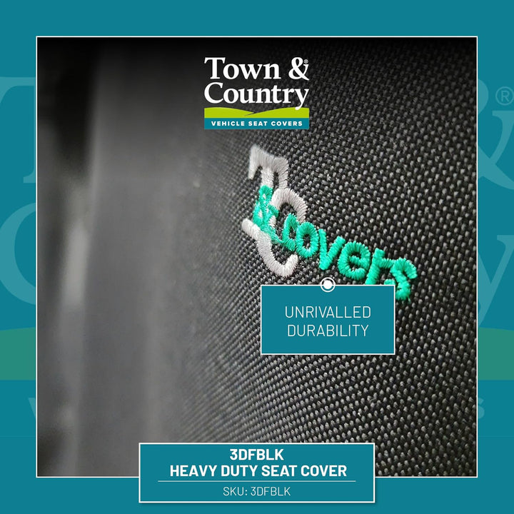 Town and Country 3D Universal-Vordersitzbezug, Schwarz Standard Schwarz, Standard Schwarz