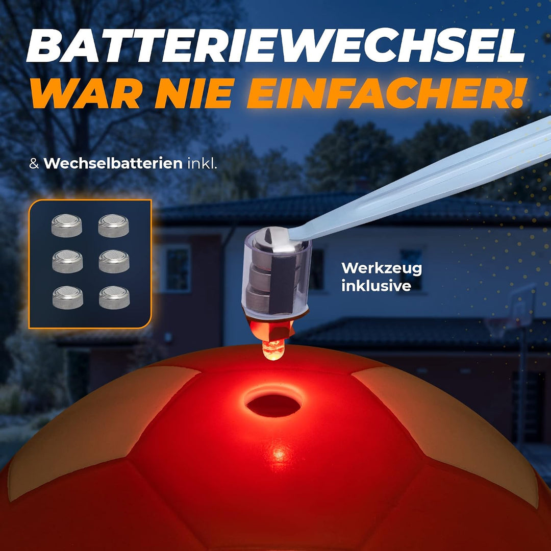 NIGHTMATCH Offizielle Grösse 5 Wasserbeständig LED Leuchtfussball - Leuchtender Fussball für Nachtsp