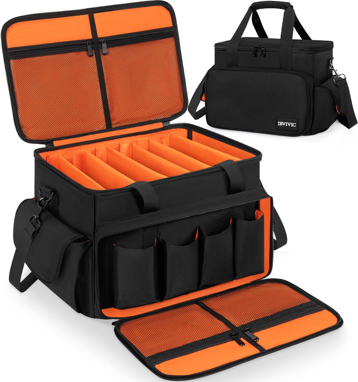 DJ Tasche, 1680D Nylon DJ Gigbag mit Abnehmbaren Trennwänden und Boden, DJ Kabel Organizer Tasche fü