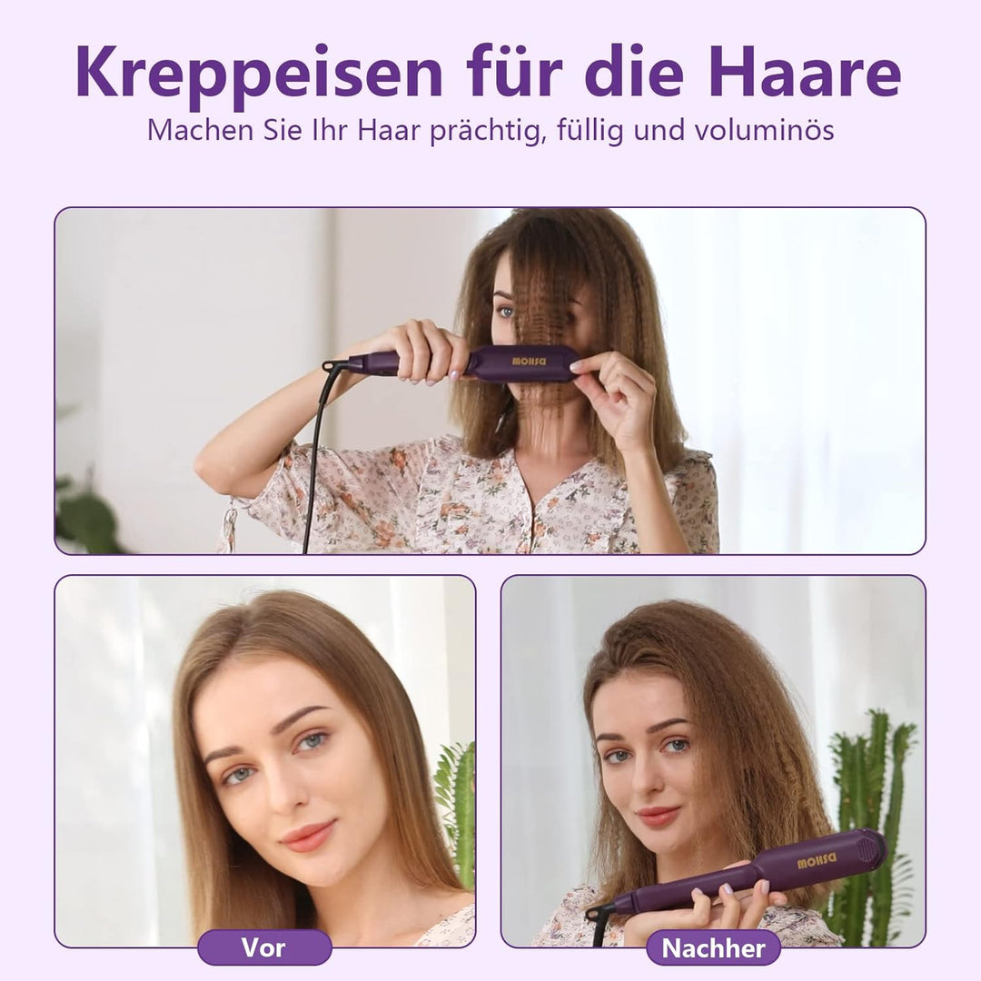 Kreppeisen für die Haare DSHOW Keramik Crimping iron for Hair Glätteisen Haarglätter Kreppeisen und