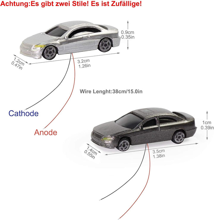 Evemodel 12Stk. 1: 150 N Spur Model beleuchtete Autos mit 12V LED Leuchten für Gebäude Layout Neu EC