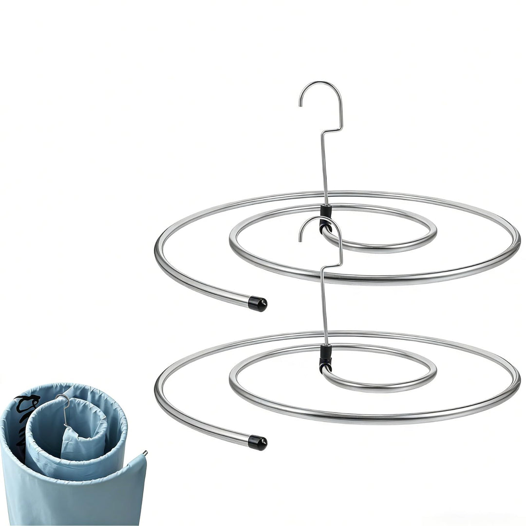 NOLITOY Spiralkleiderbügel 2 Stück Wäscheständer Edelstahl Spiralbügel Platzsparend für Bettwäsche B