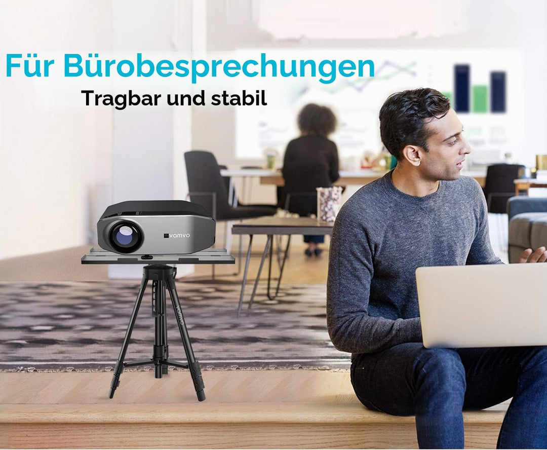 Vamvo Beamer Ständer, Beamer Stativ Projektorständer, Tragbarer Verstellbarer Laptop-ständer, Bodens