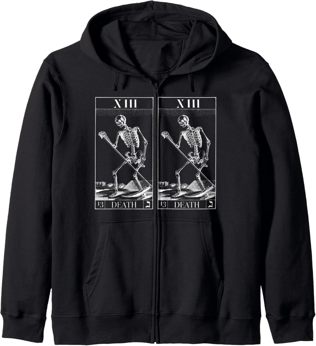 Blackcraft Vintage Death Tarot Card Der Sensenmann Kapuzenjacke