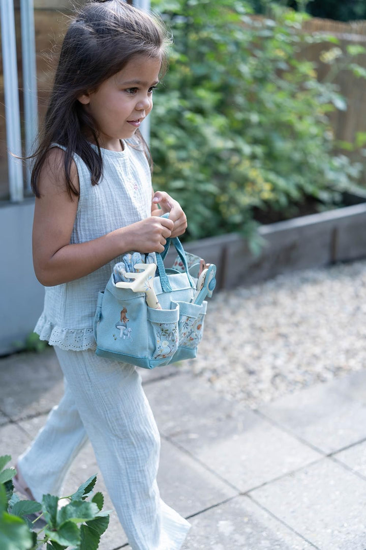 Little Dutch 9114 Gartengeräte Set für Kinder inklusive Tasche 10-teilig - Forest Friends