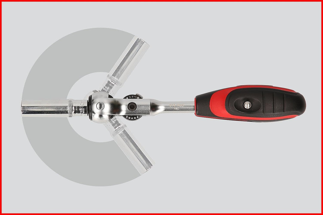 KS Tools 914.1405 1/4" MODIFIX Mini-T-Griff-Schwenkkopf-Knarre, 72 Zahn
