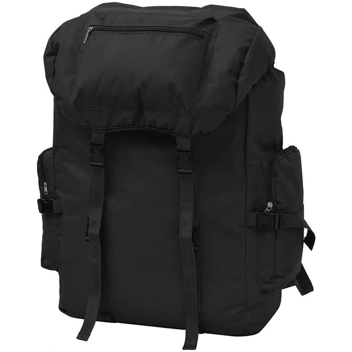 Homgoday Militär Rucksack 65L wasserabweisend, Armee Rucksack aus 600D Polyester Schwarz, Outdoor Ru