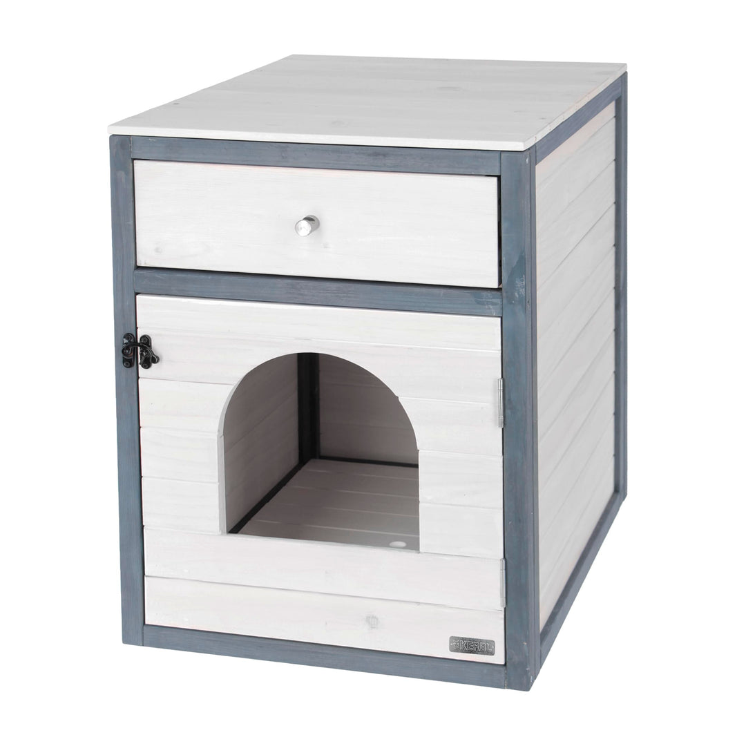 Kerbl Pet Katzenschrank Ida, Versteck für Katzentoilette oder Liegekissen, Katzentoilettenhaus, Katz
