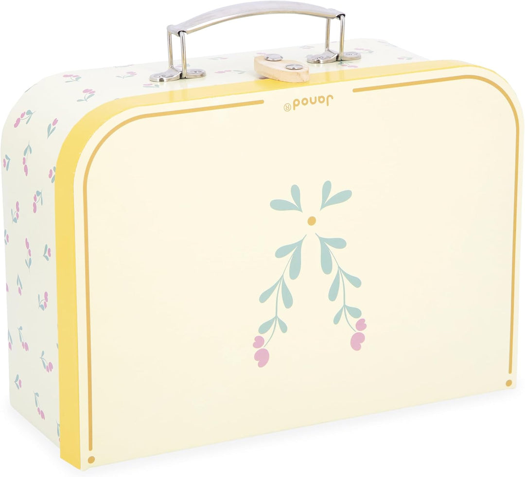 Janod - Valisette Dinette Holz - Picknickset für Kinder - Für 4 Personen - 25 Teile - Valisette aus