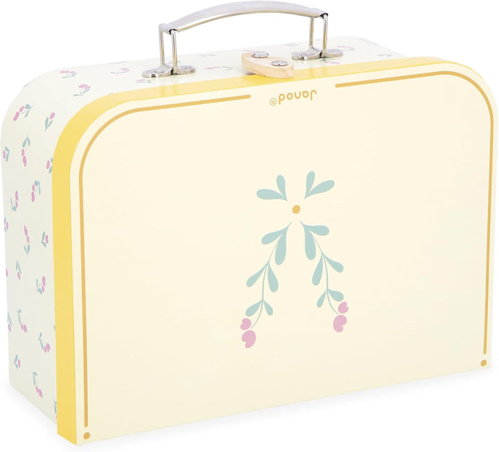Janod - Valisette Dinette Holz - Picknickset für Kinder - Für 4 Personen - 25 Teile - Valisette aus