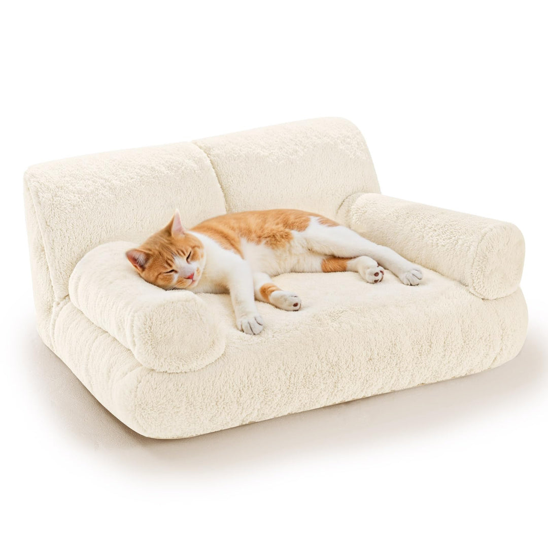 Gimars Grosse Katzen Bett – 10% mehr Füllung, Orthopädisches, Flauschiges, Waschbares Katzenbett mit