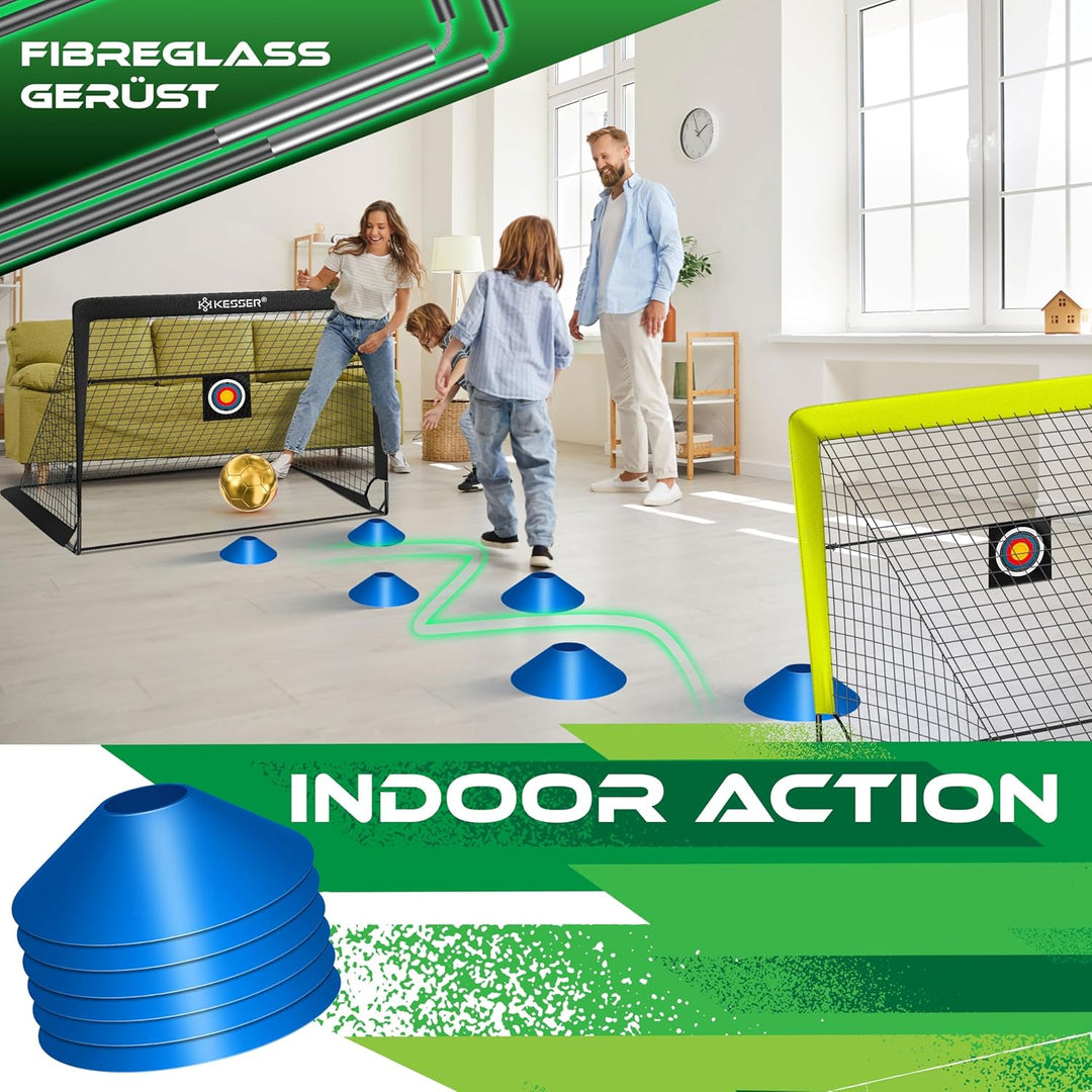 KESSER® Fussballtor Kinder Pop-Up 2er Set | Fussball-Tore Faltbar mit Glasfaserstangen & hochwertige