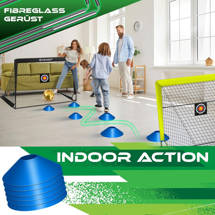 KESSER® Fussballtor Kinder Pop-Up 2er Set | Fussball-Tore Faltbar mit Glasfaserstangen & hochwertige