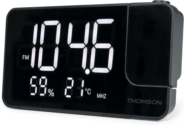 THOMSON Radiowecker mit Projektion CP100T, Anzeige von Temperatur und Luftfeuchtigkeit, 20 FM-Sender