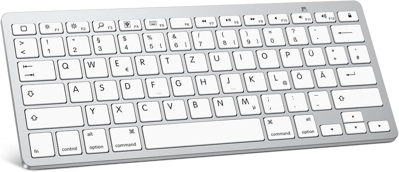 OMOTON deutsche Bluetooth Tastatur für iPad 10.9/10.2/9.7, iPad Air 6/5/4/3, Tastatur iPad Pro 13/12