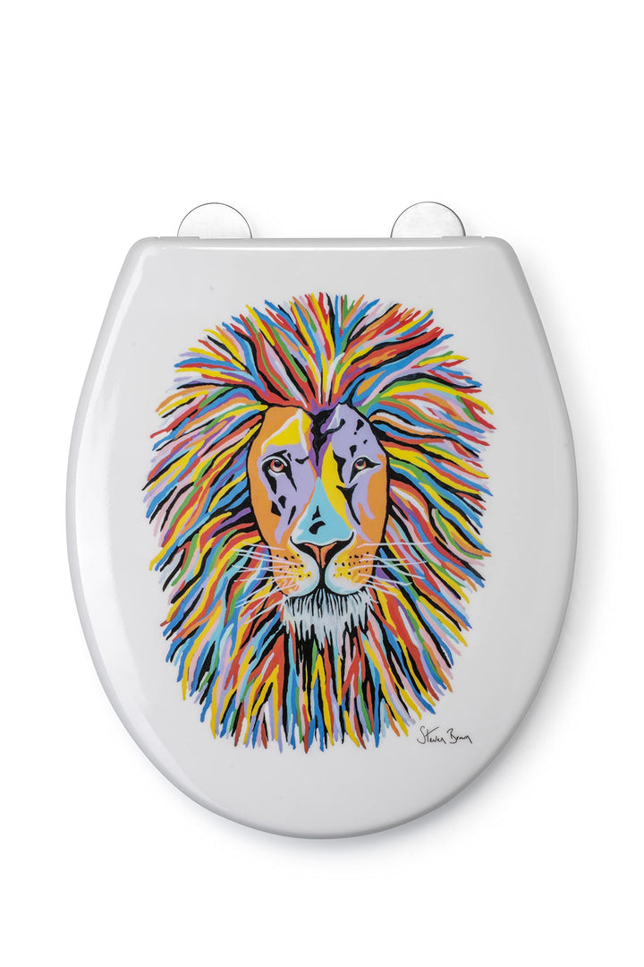 Croydex WL604322H Lewis McZoo Toilettensitz, Weiss/Mehrfarbig