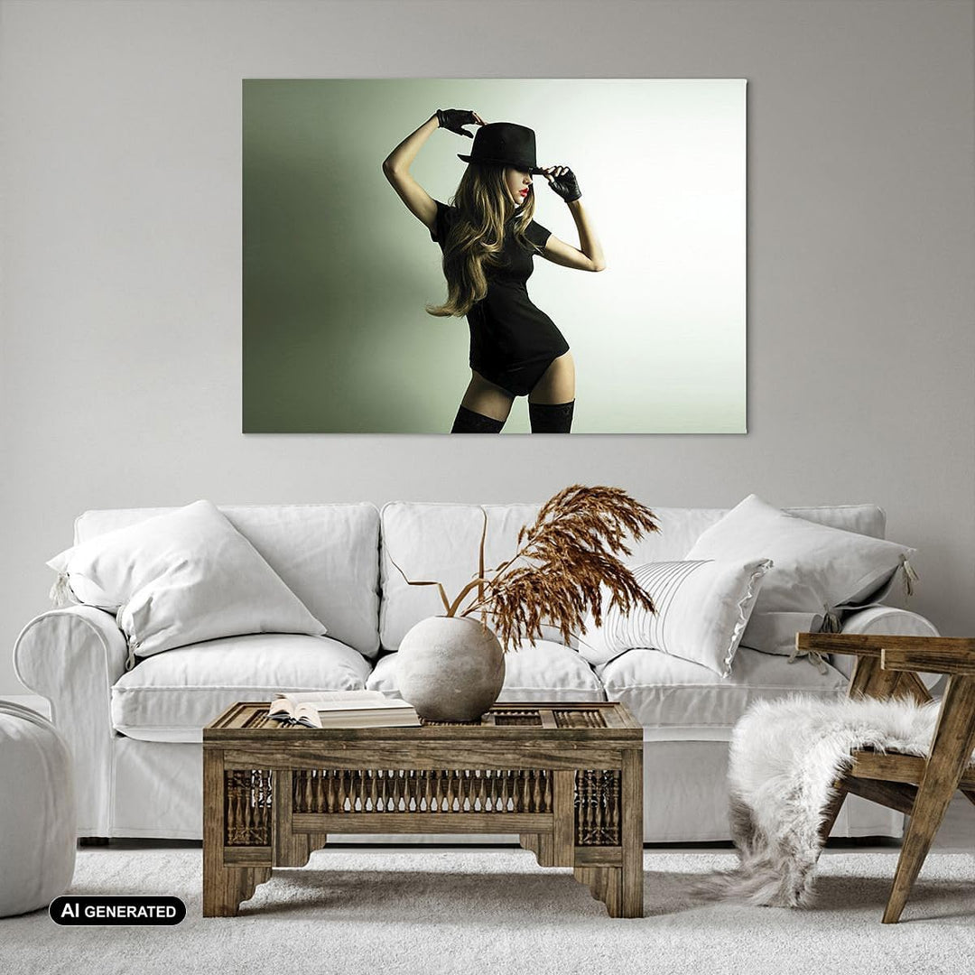 Bilder auf Leinwand 100x70cm Leinwandbild Schönheit club tanz disco Gross Wanddeko Bild Schlafzimmer