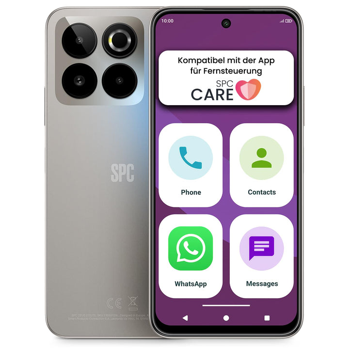 SPC Zeus 2 Elite – Smartphone Senior mit 6,7-Zoll-Display und 128GB | Triple cam 50MP, NFC und Schne