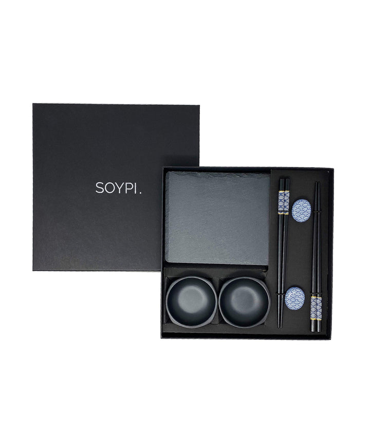 Sushi Set - Sushi Geschirr Set Schwarz 2 Personen - Sushi Servier Set - Sushi Kit - Asia Geschirr 10