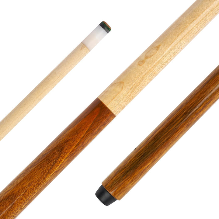 Bison Billard-Queue Ahorn 2-teilig | 140 cm Länge | Echtes Berg-Ahorn | Schraubspitze | 12mm Ferrule