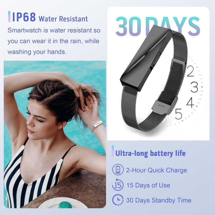 Fitness Tracker mit 170+ Sportmodi, GPS Damen Schrittzähler Uhr, Activity Tracker IP68, Fitness Uhr