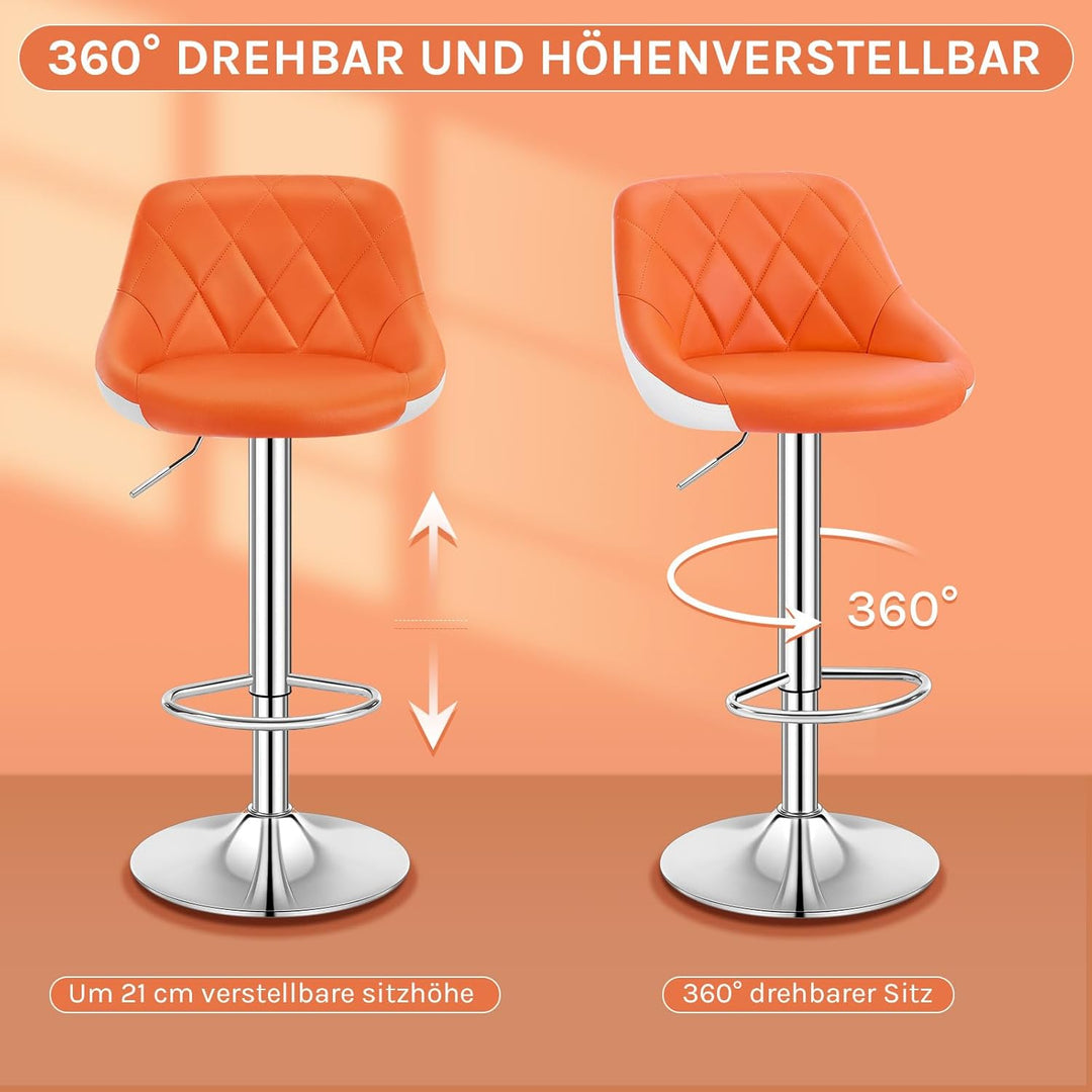 WOLTU® 1x Barhocker Barstuhl Tresenhocker Bistrohocker mit Griff, Design Stuhl, höhenverstellbar, fr