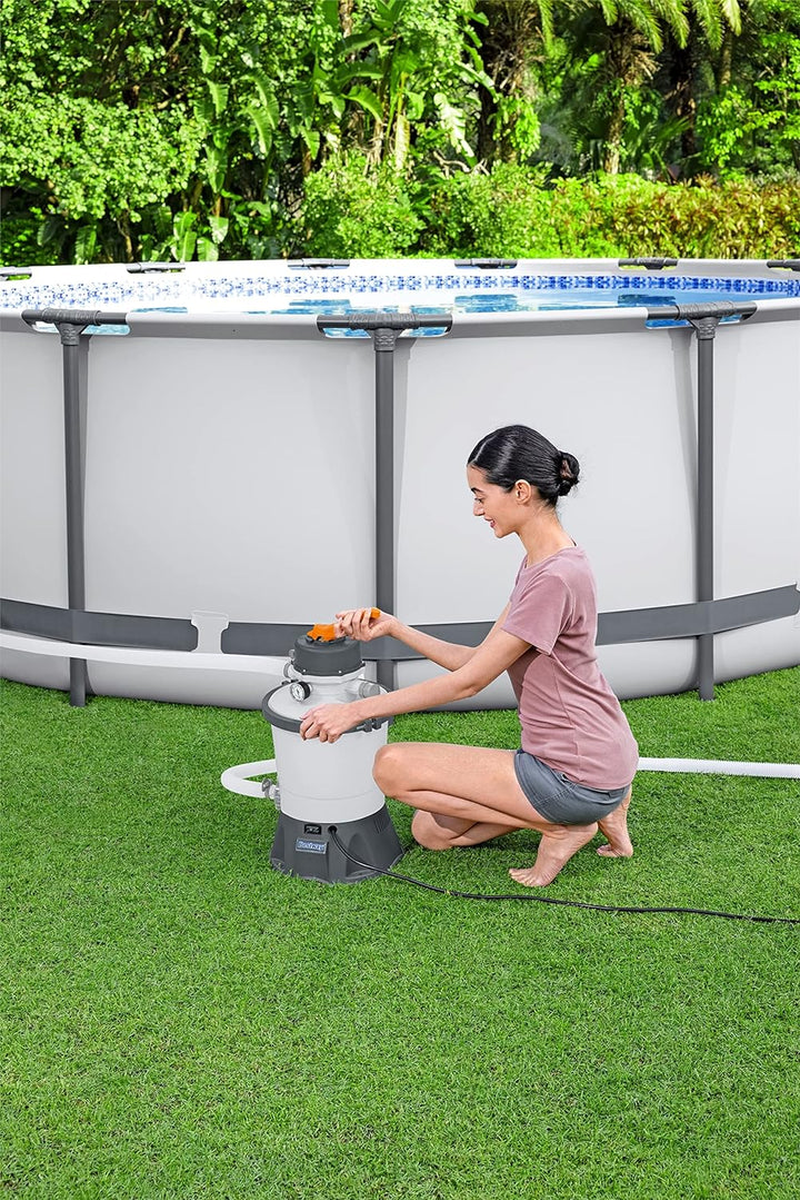 Bestway Flowclear Sandfilteranlage 3.028 l/h, 85 W, Weiss Single, Single