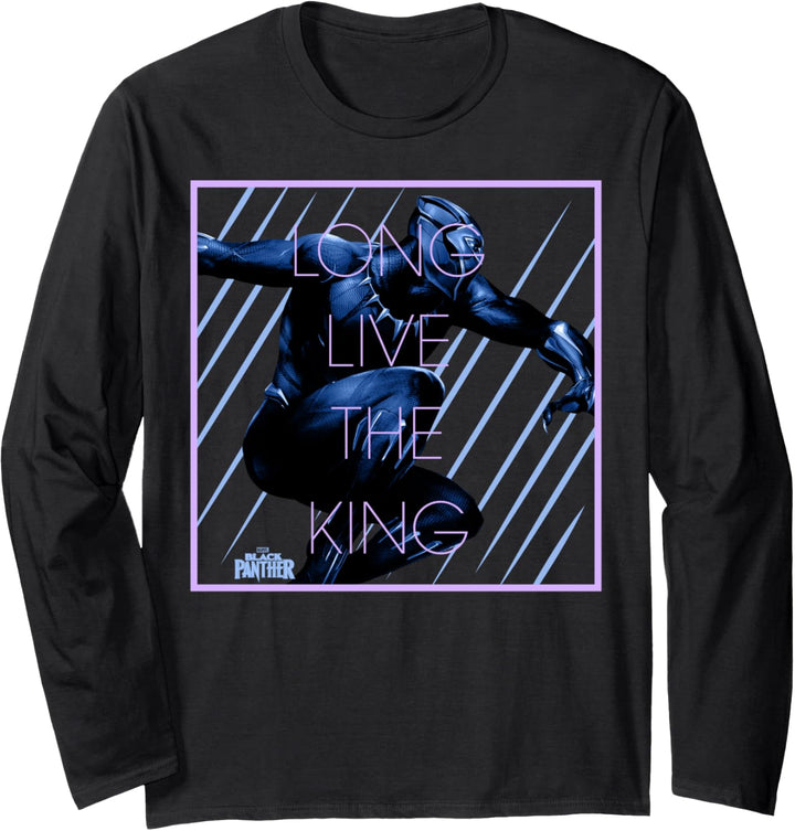 Marvel Black Panther T'Challa Lives Long Box Langarmshirt