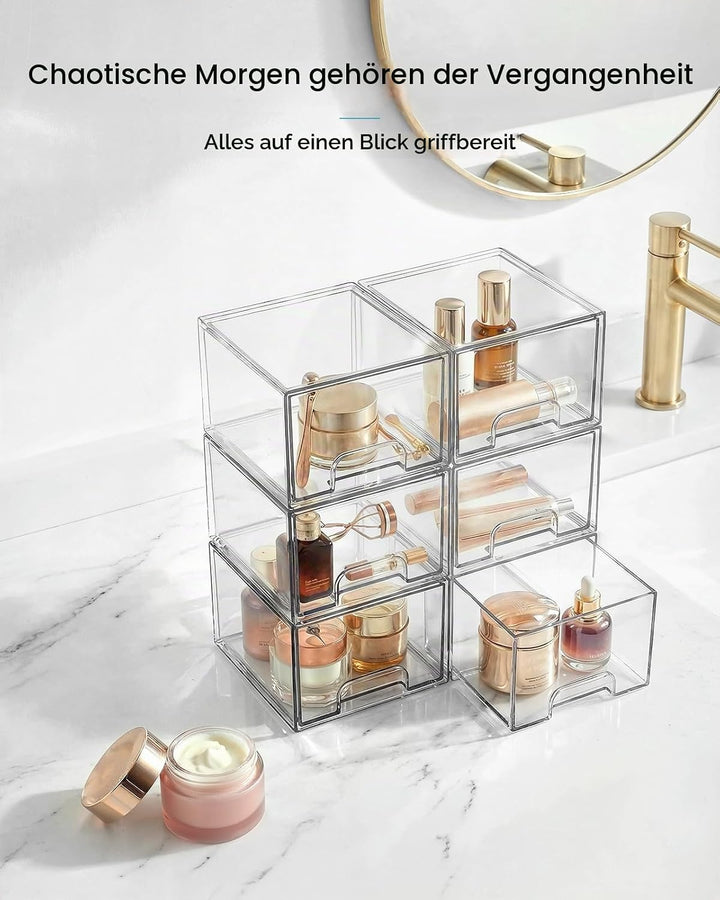 Vtopmart 8er-Set Kleine Stackable Storage Drawers, Acrylic Organiser, Aufbewahrung und Organisation