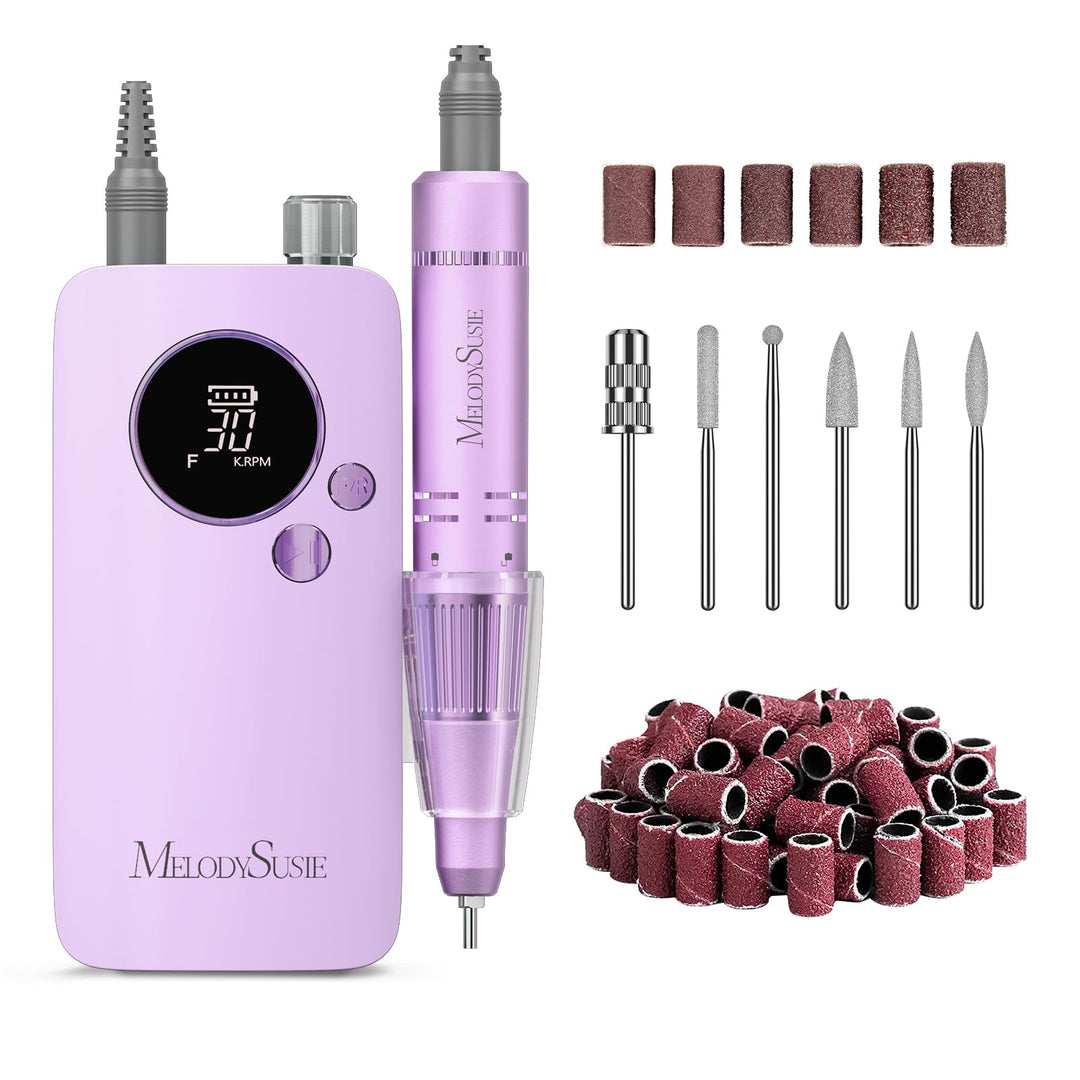 MelodySusie Tragbarer Nagelfräser 30000 RPM, SC320F Professionelle Kabellose Elektrische Nagelfeile