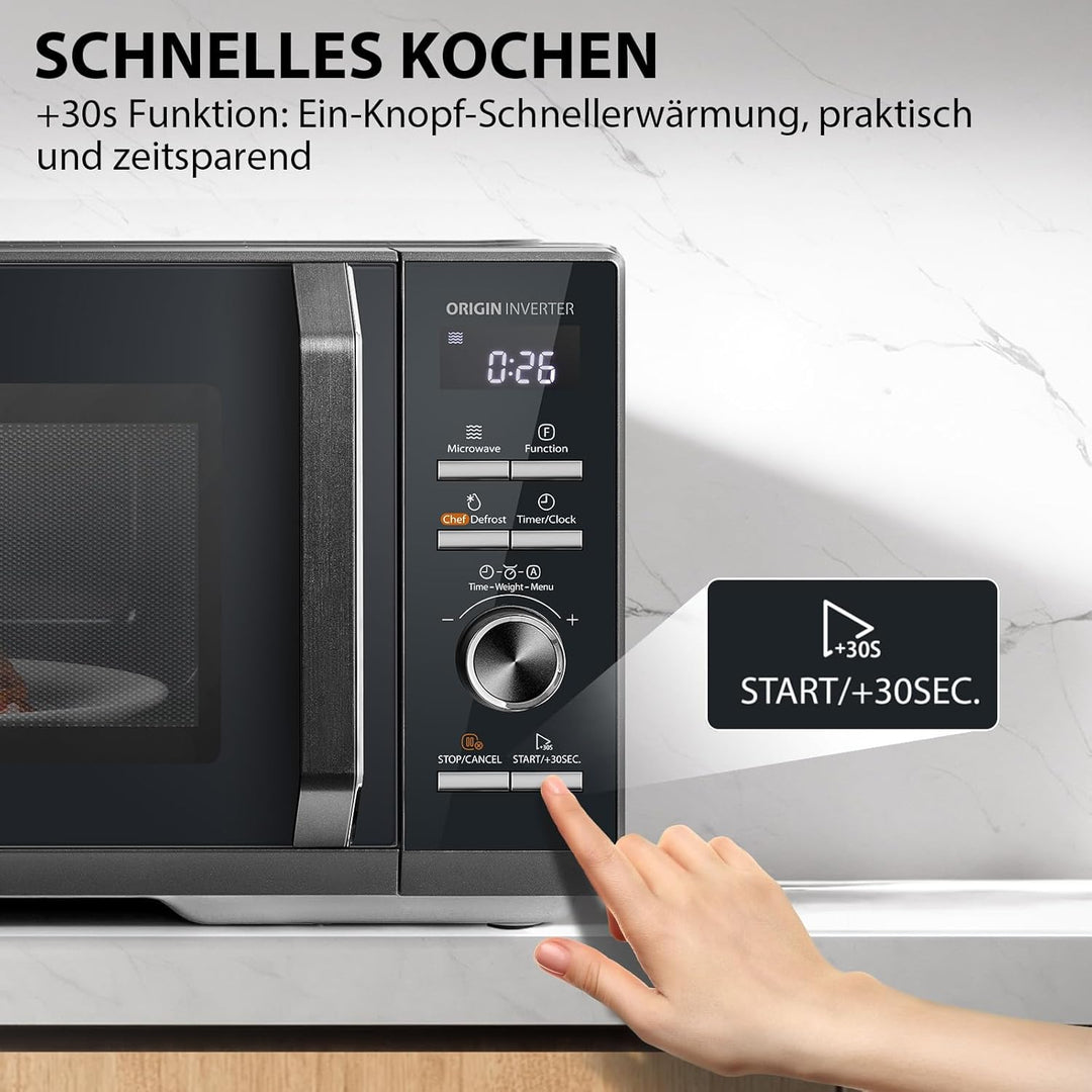 Toshiba MW3-AG25PFI(MG) Mikrowelle mit Grillfunktion - 25L 3-in-1 Kombigerät | 900W Origin-Inverter